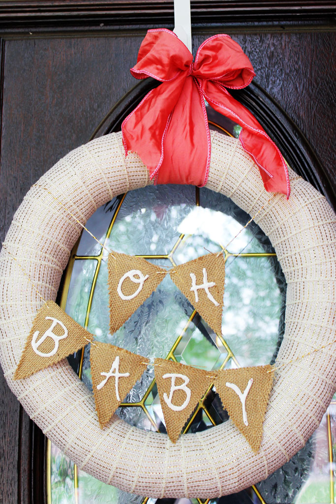 Baby Shower wreath | www.amusingmj.com