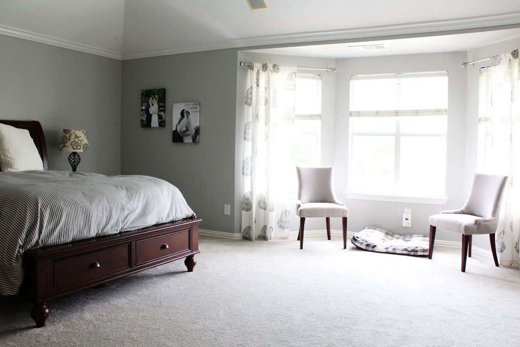 Cool Gray Master Bedroom | www.amusingmj.com