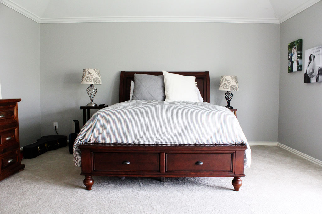 Cool Gray Master Bedroom | www.amusingmj.com