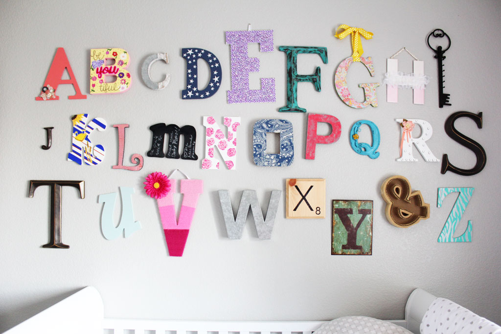 Nursery Alphabet Wall | www.amusingmj.com